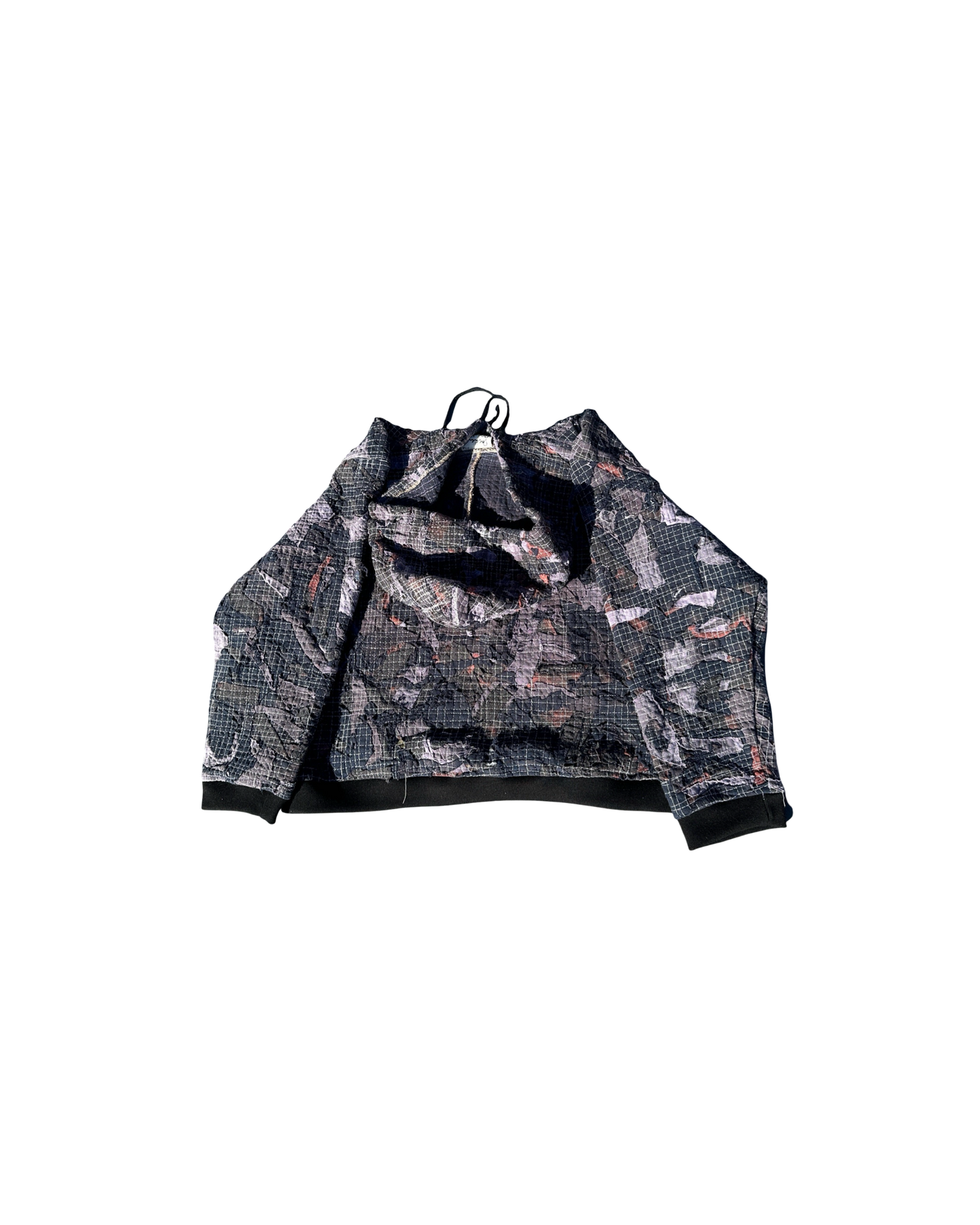 Boro Camo Scrapwork Hoodie “midnight”