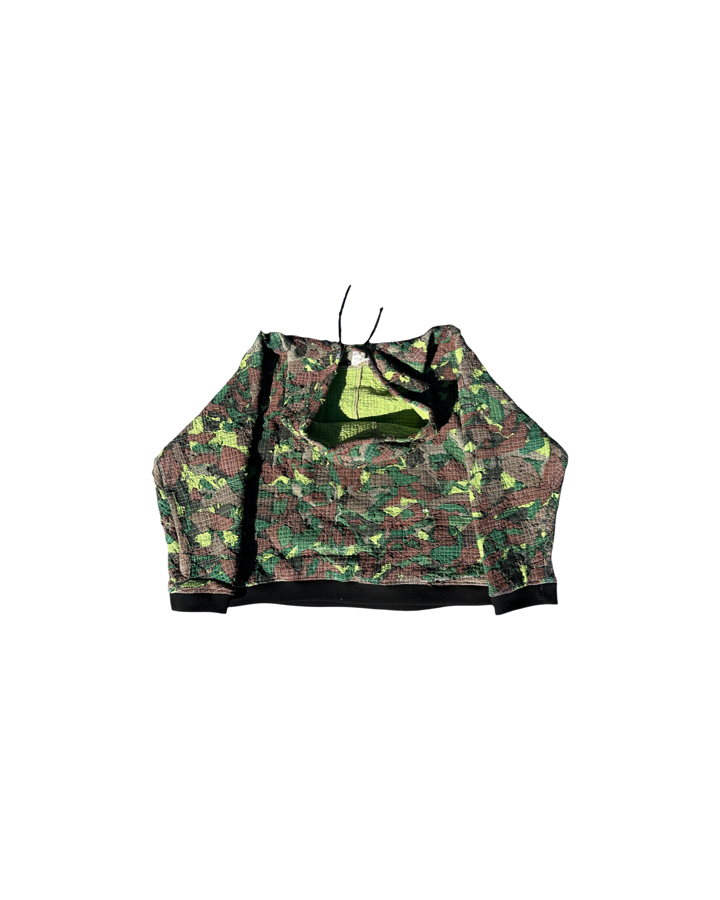 Boro Camo Scrapwork Hoodie Green/Brown
