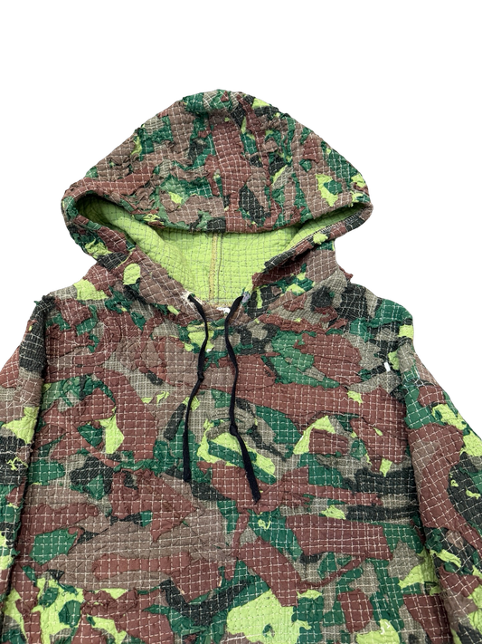 Patchwork Hoodie M “forest green”