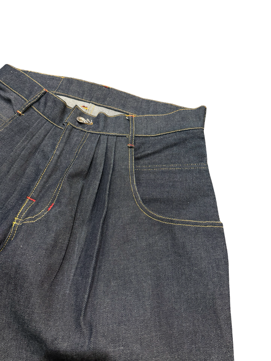 90220 Pleated Japanese Denim 34x32