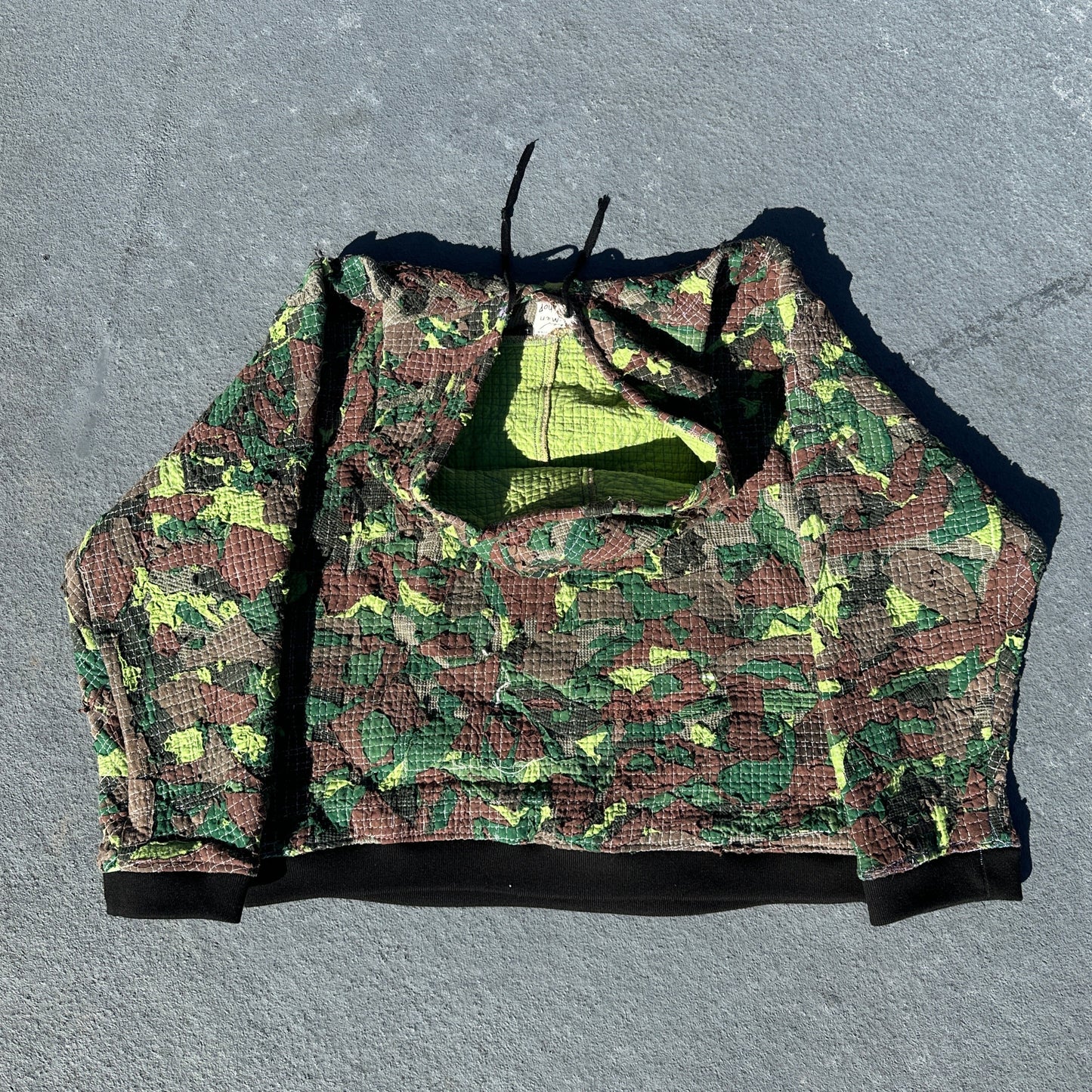 Boro Camo Scrapwork Hoodie Green/Brown