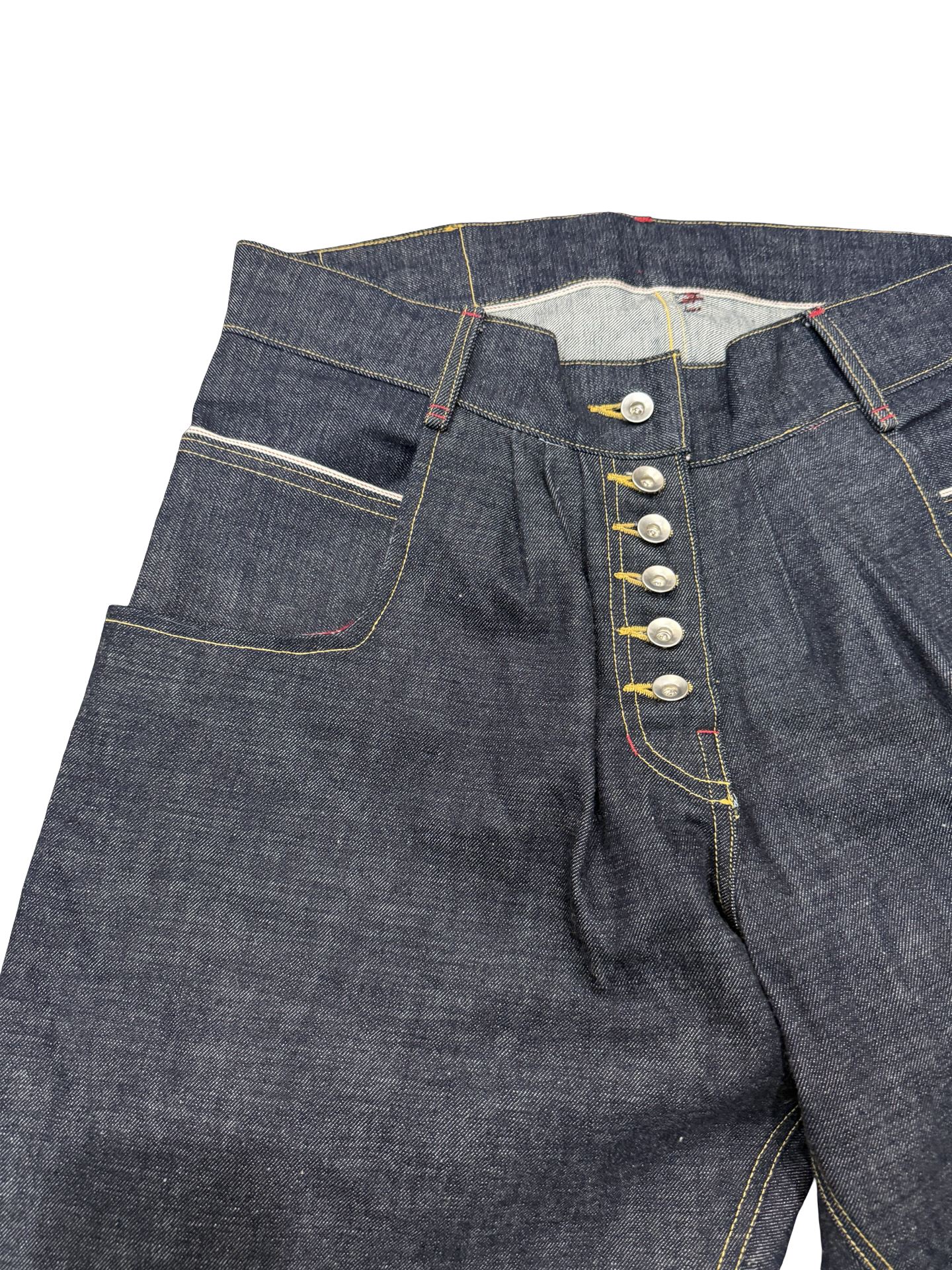 Baggy Selvedge Pleat Jeans 34”