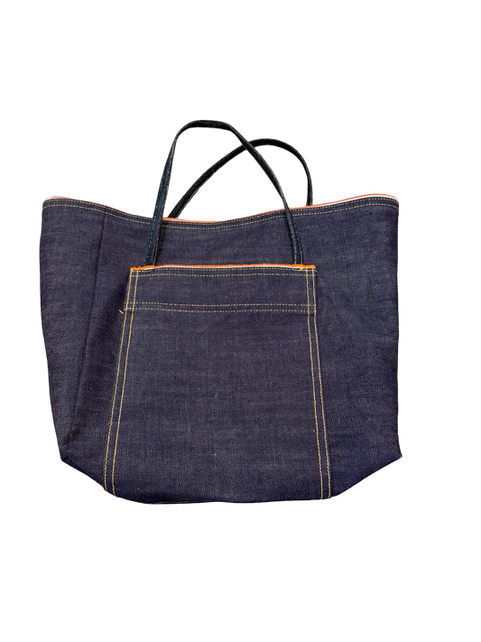 Daeker Denim Tote Bag 13”x11”