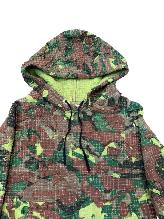 Patchwork Hoodie M “forest green”