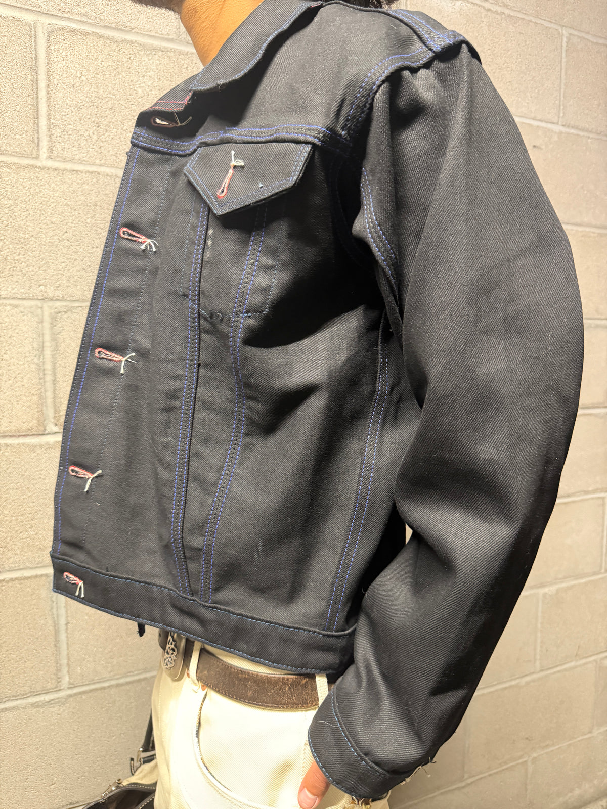 TYPE 3 TRUCKER BLACK DENIM JACKET SAMPLE (40)