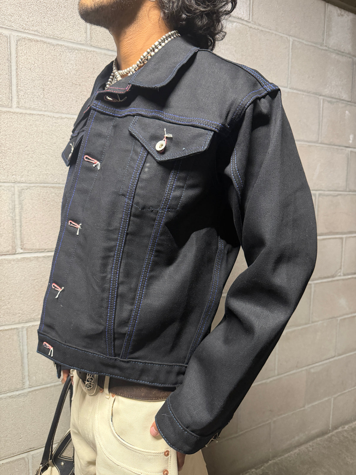 TYPE 3 TRUCKER BLACK DENIM JACKET SAMPLE (40)