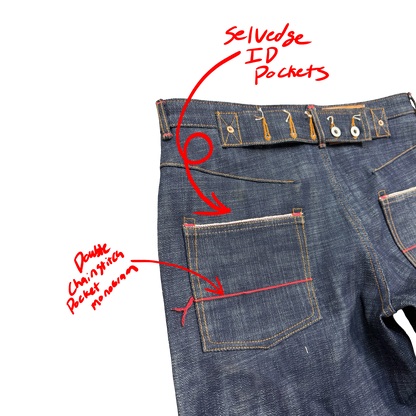 18 OZ SELVEDGE ENGINEER JEANS OVERSTOCK