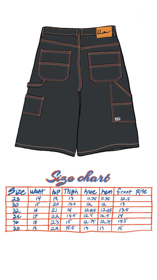 Baggy Carpenter Shorts - 12 Oz