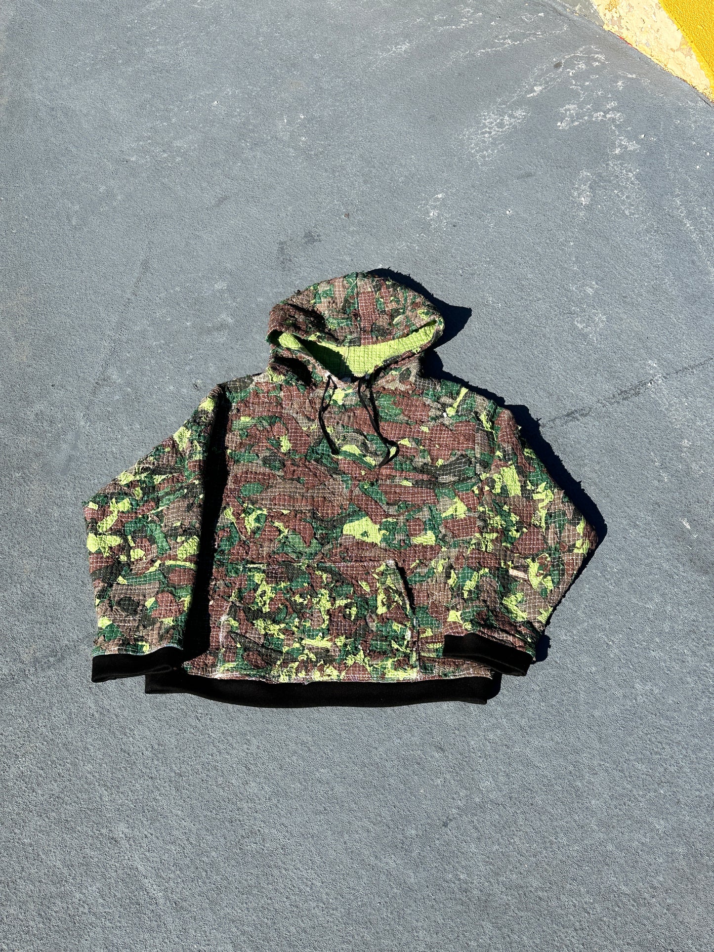 Boro Camo Scrapwork Hoodie Green/Brown