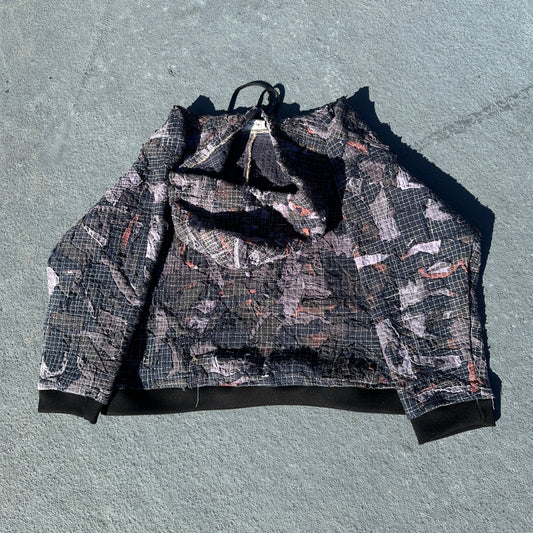 Boro Camo Scrapwork Hoodie “midnight”