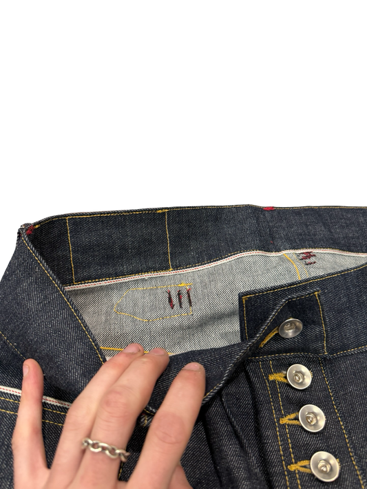 Baggy Selvedge Pleat Jeans 34”