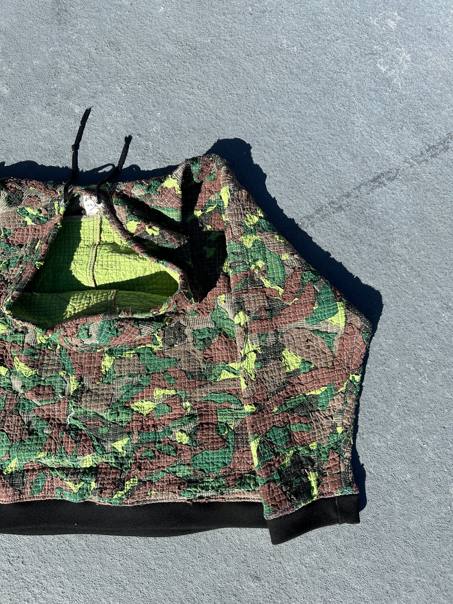 Boro Camo Scrapwork Hoodie Green/Brown