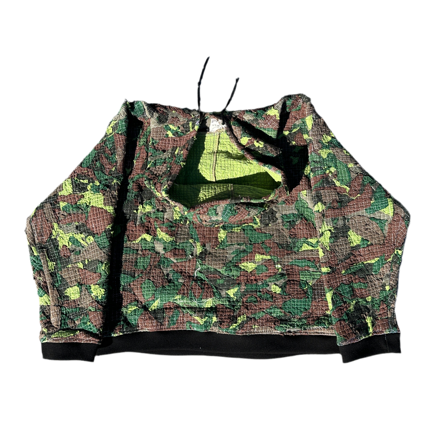 Boro Camo Scrapwork Hoodie Green/Brown