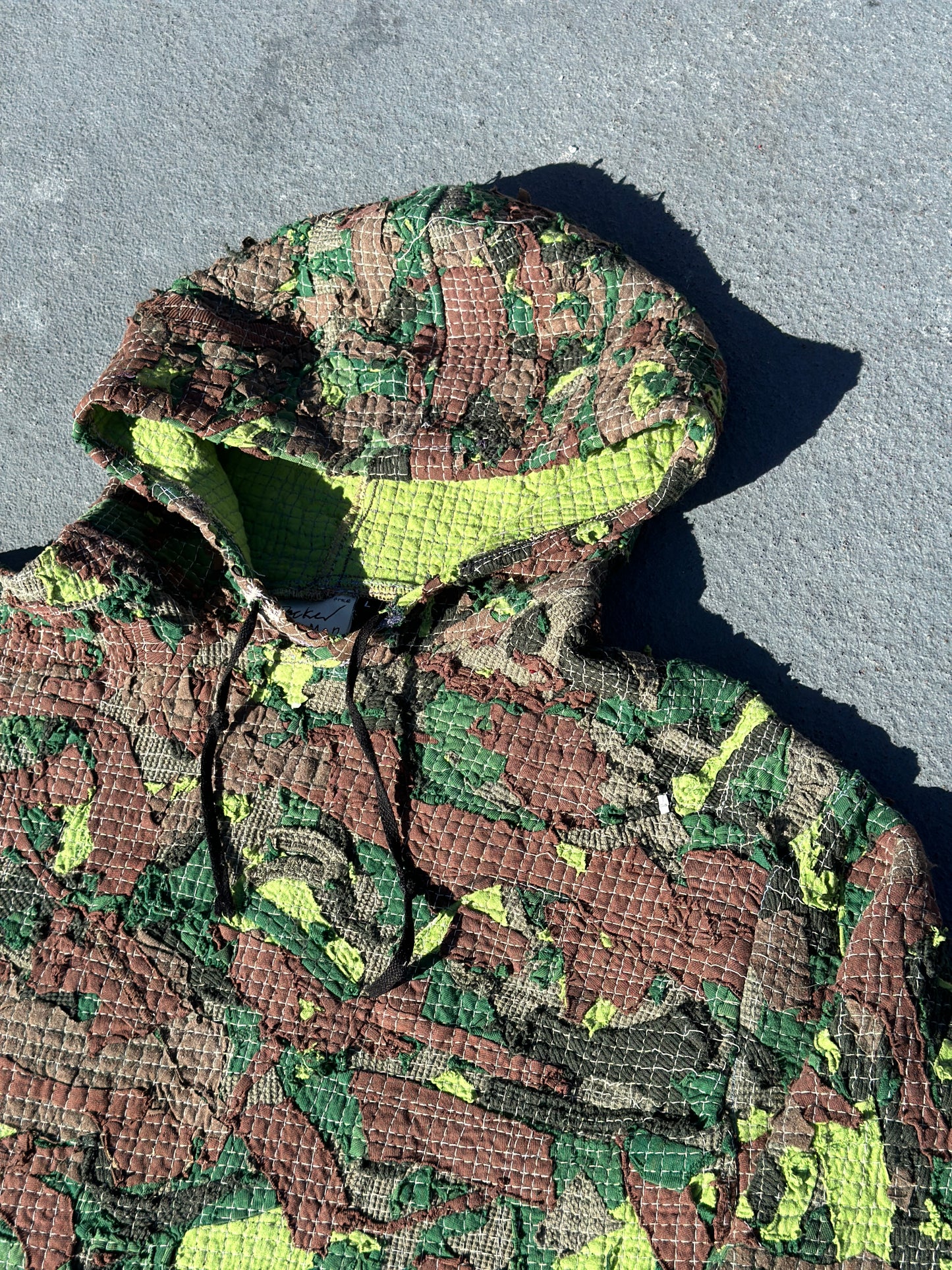 Boro Camo Scrapwork Hoodie Green/Brown