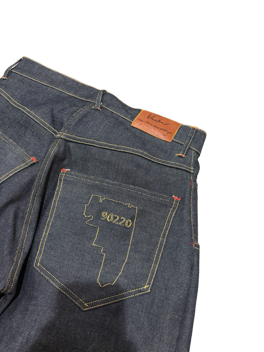 90220 Pleated Japanese Denim 34x32