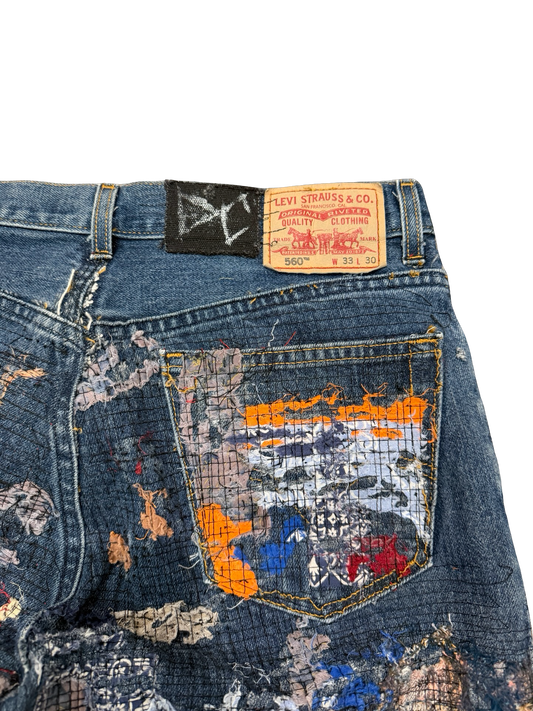 Levi’s 560 Patchwork Shorts 33”