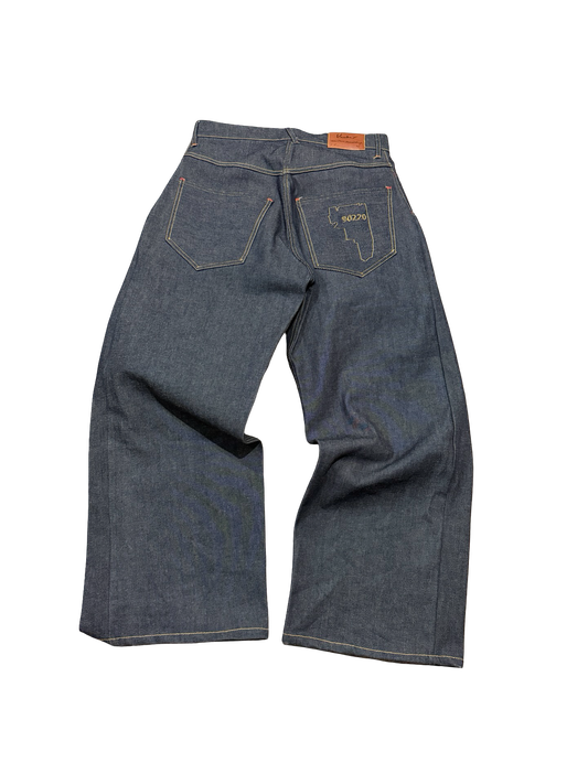 90220 Pleated Japanese Denim 34x32