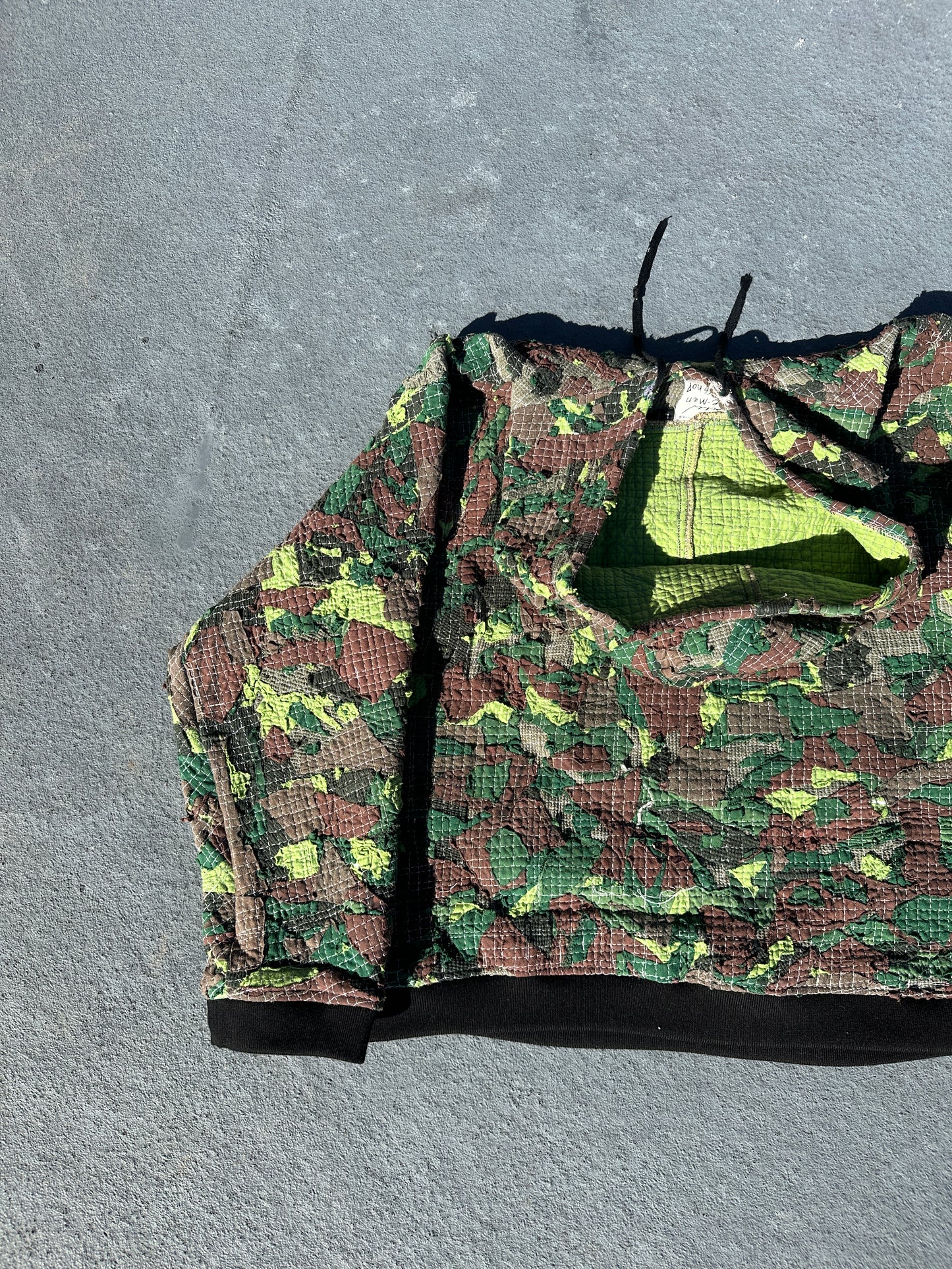 Boro Camo Scrapwork Hoodie Green/Brown