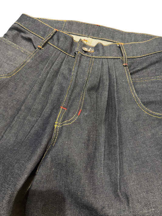 90220 Pleated Japanese Denim 34x32