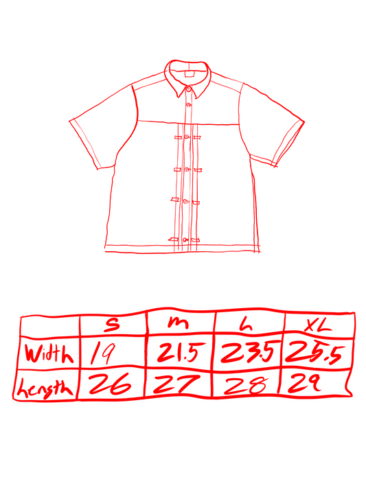 Pleated Button-up Shirt
