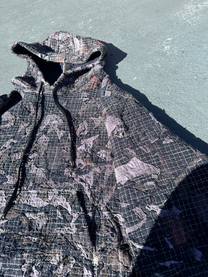 Boro Camo Scrapwork Hoodie “midnight”