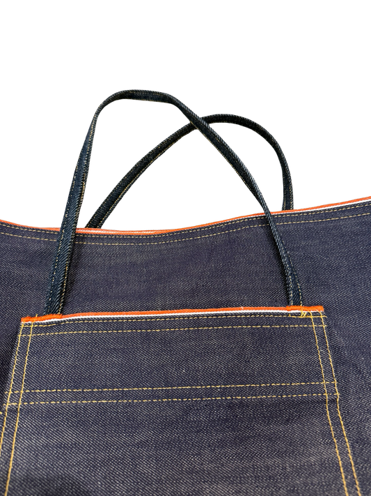 Daeker Denim Tote Bag 13”x11”
