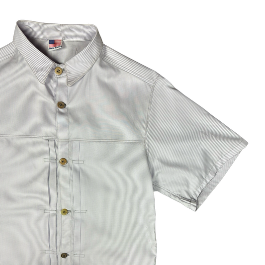 Pleated Button-up Shirt