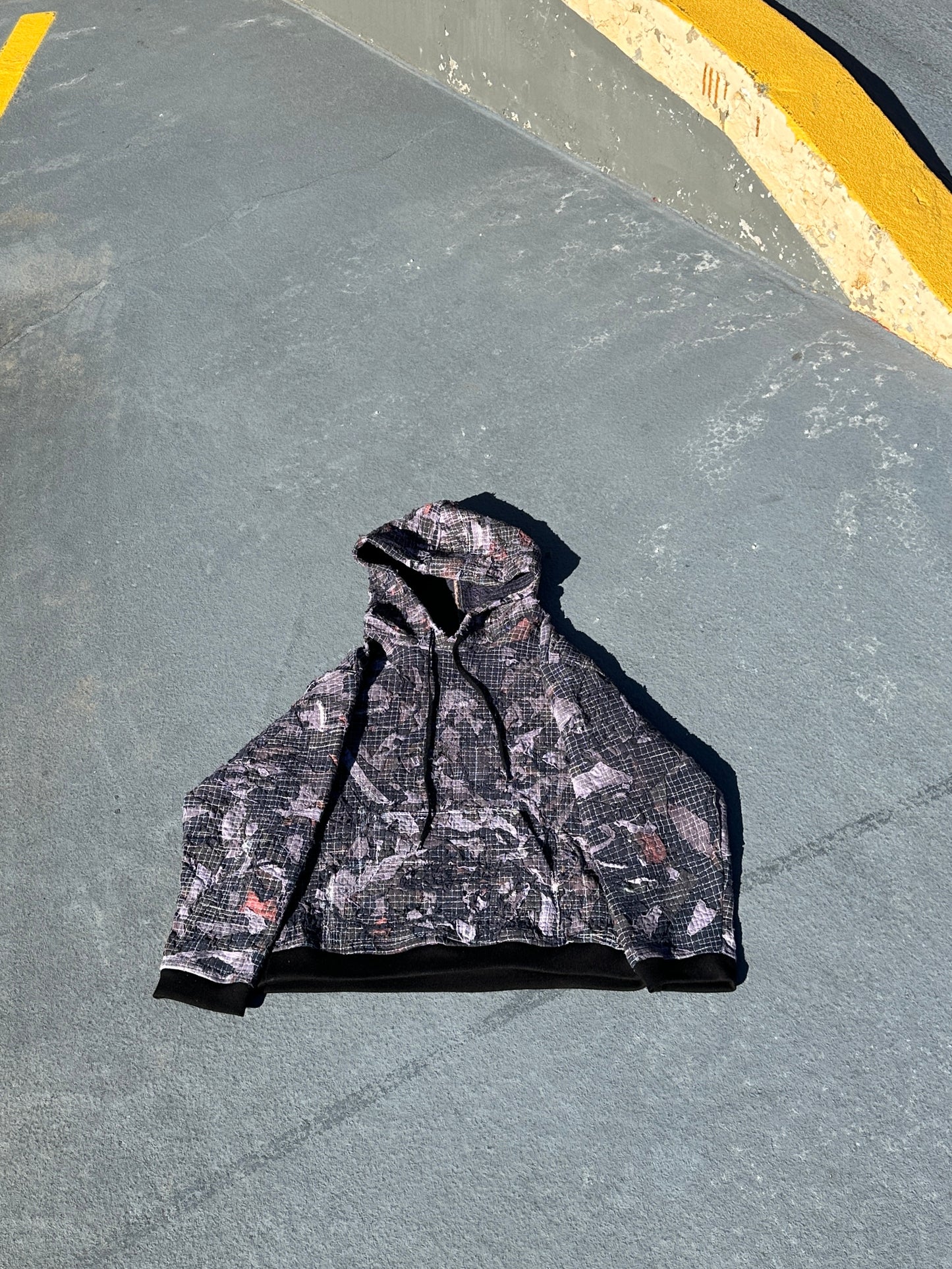 Boro Camo Scrapwork Hoodie “midnight”