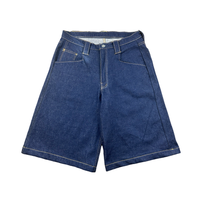 Cut and Sew Baggy Jean Shorts