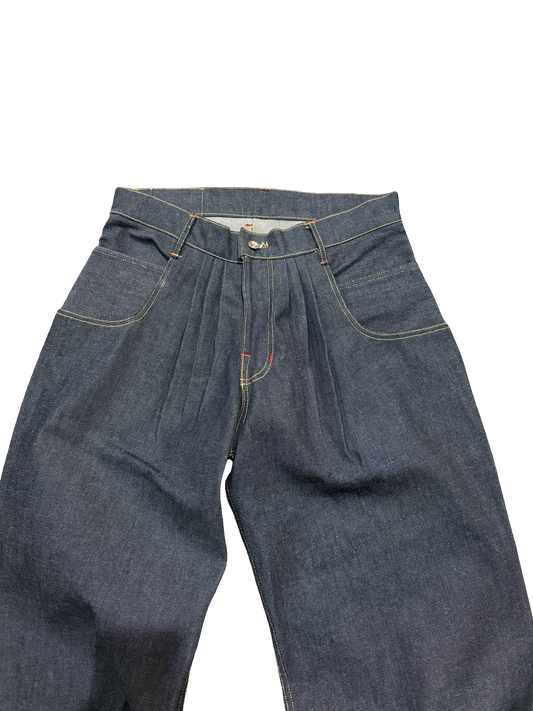 90220 Pleated Japanese Denim 34x32