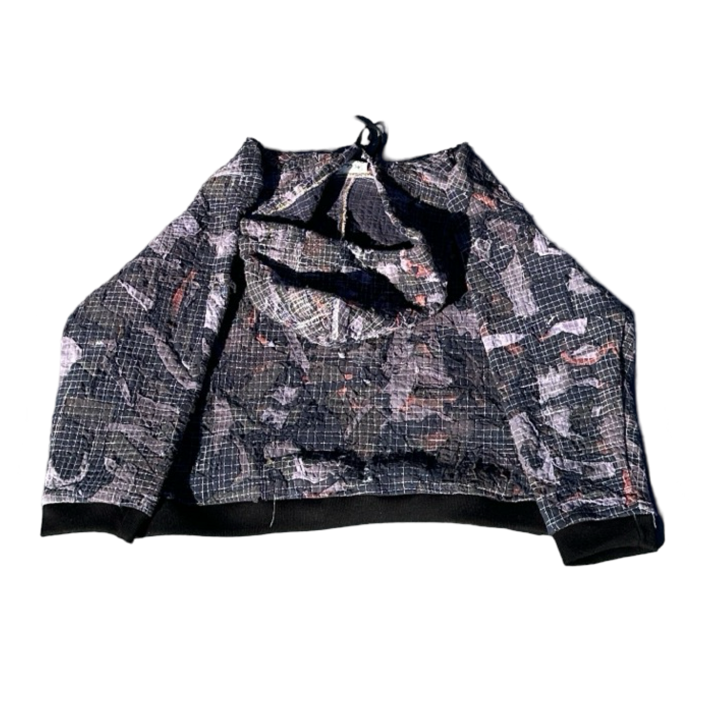 Boro Camo Scrapwork Hoodie “midnight”