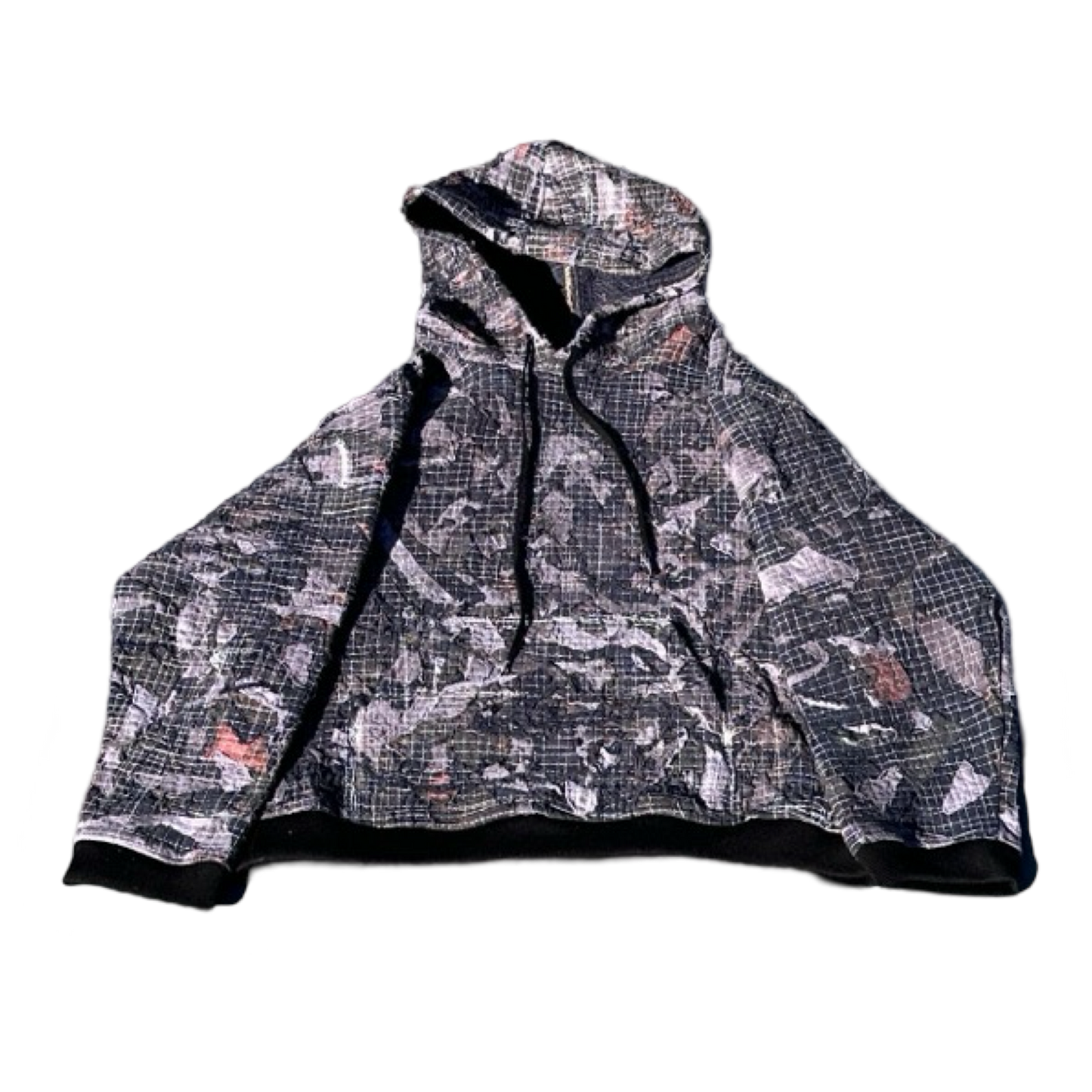 Boro Camo Scrapwork Hoodie “midnight”