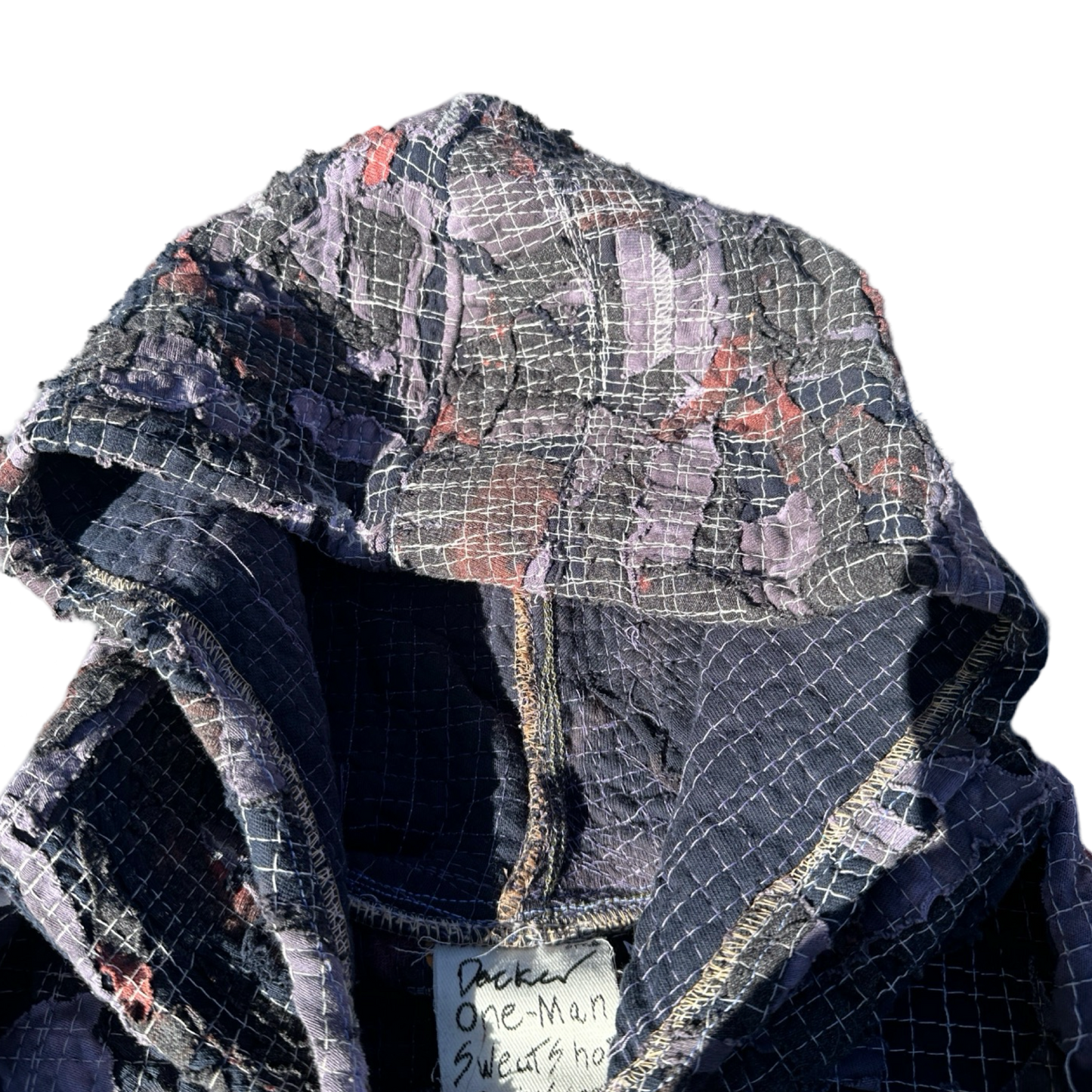 Boro Camo Scrapwork Hoodie “midnight”