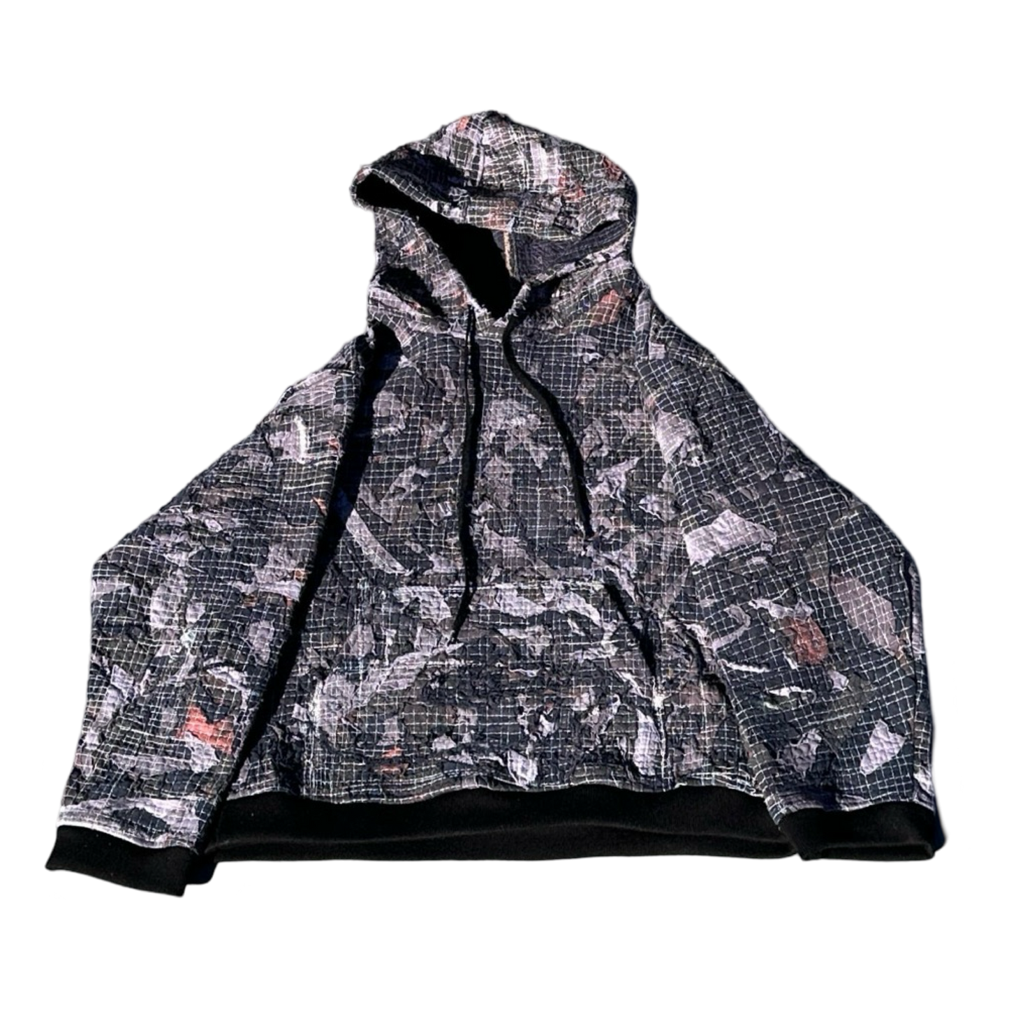 Boro Camo Scrapwork Hoodie “midnight”