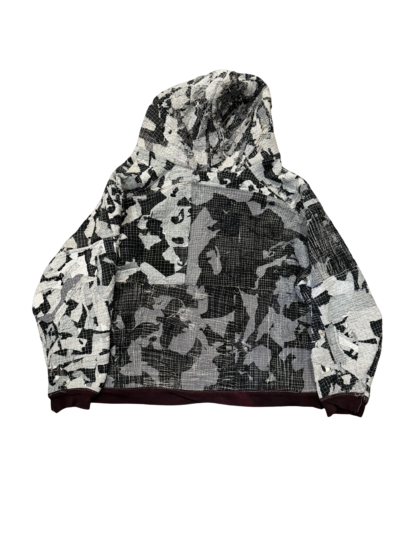 Patchwork Zip Hoodie M