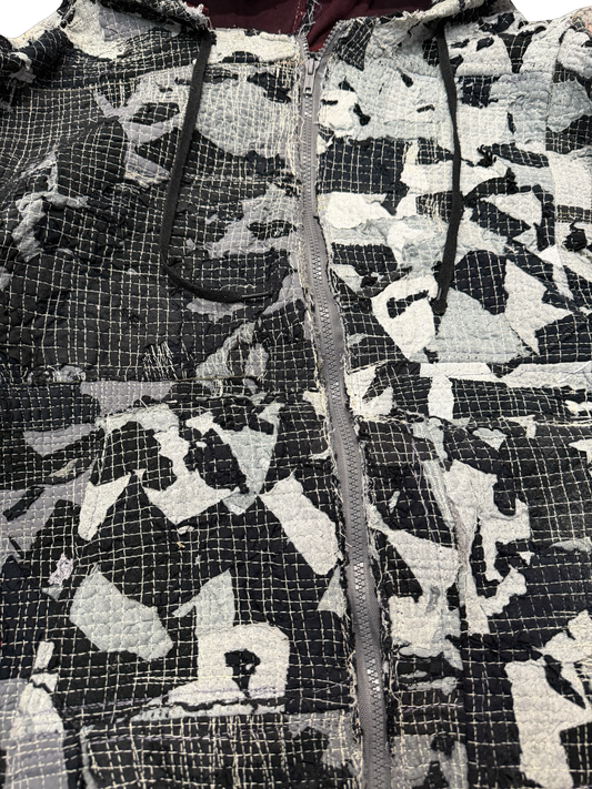 Patchwork Zip Hoodie M