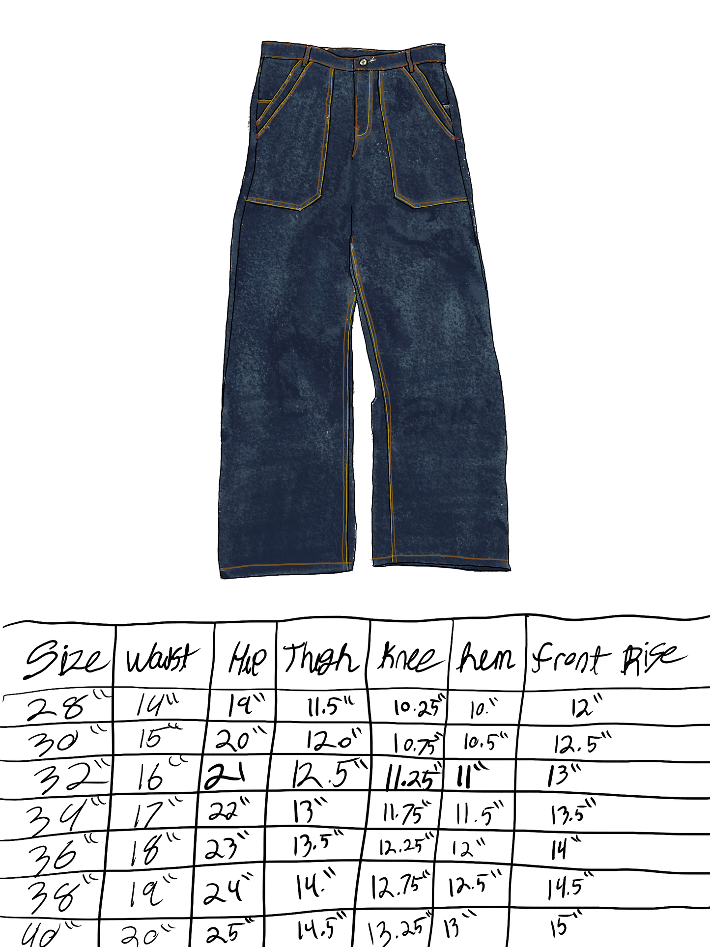 Double Pocket Fatigue Jeans