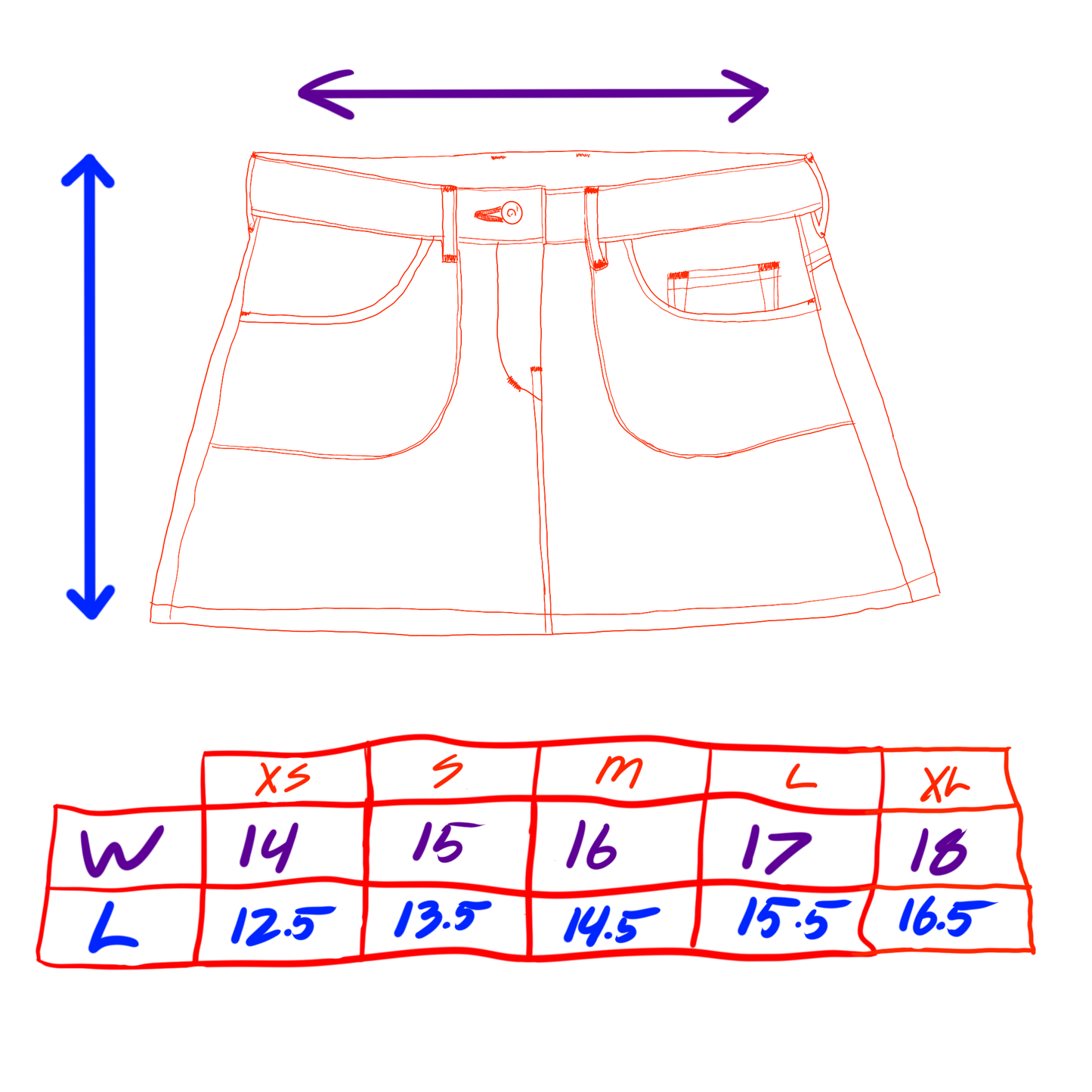 Staple Mini Skirt - 16 oz