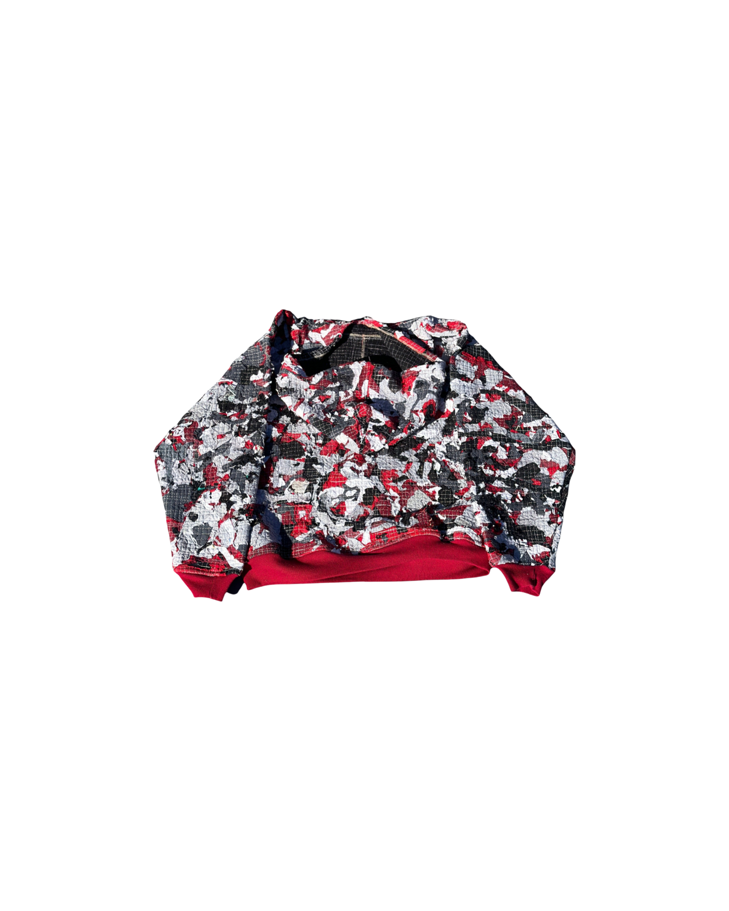 Boro Camo Scrapwork Hoodie Red