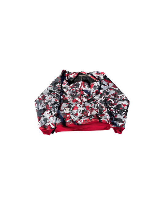 Boro Camo Scrapwork Hoodie Red