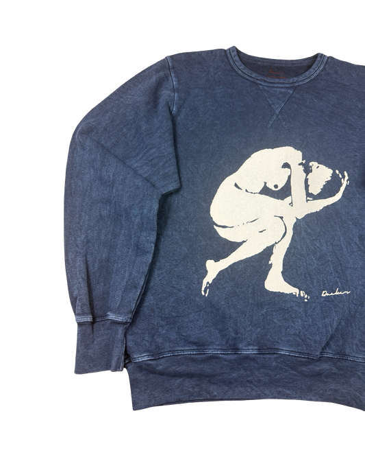 Human Condition Crewneck - 9 Oz Enzyme Blue