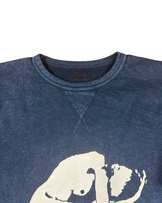 Human Condition Crewneck - 9 Oz Enzyme Blue